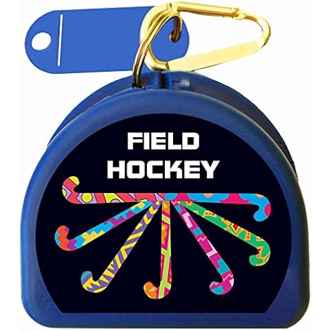 Zumoe Field Hockey Mouth Guard Case - Pass Dribble Score (Blue) Cover