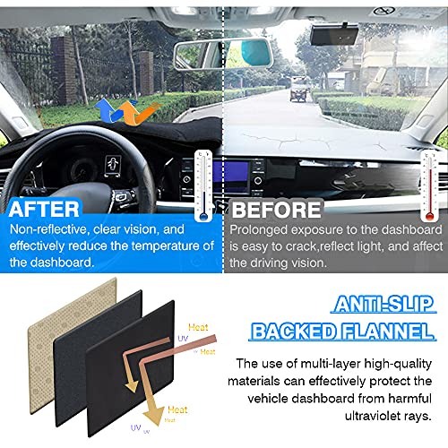Cartist Dash Cover For Ford F150 2004 2005 2006 2007 2008 Dashboard Cover Mat Suede Non-Slip Pad Carpet Sunshield Protector #TOP3