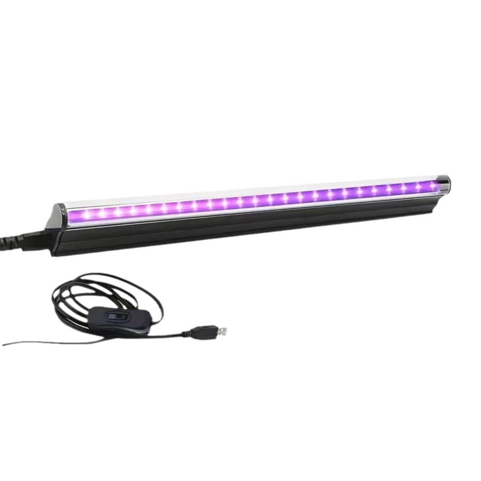 YYALYYON 2 Packungen LED-UV-Schwarzlicht-UV-Lampenleiste, Bühnen-Schwarzlichtröhre, tragbares UV-Licht zur Fluoreszenzerkennung, LED-Partylicht,