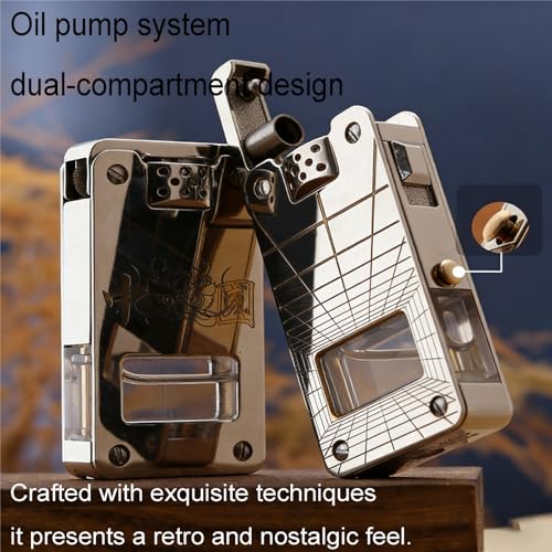 Encendedor de Kerosene con tanque transparente y llama suave miniatura 3