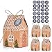 Produktbild FORMIZON 24 Adventskalender zum Befüllen, Adventskalender Tüten mit 24 Zahlenaufklebern, Weihnachtskalender DIY Bastelset, Geschenkbeutel Weihnachtskalender Tüten (A)