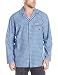 Nautica Men's Long Sleeve Herringbone, Blue Bone, Large
