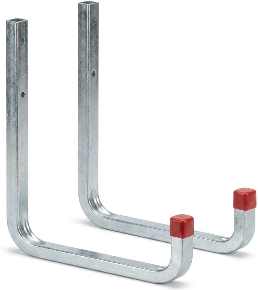 2 x 250mm Extra Large Storage Wall Hooks 40kg Galvanised Steel, Ladders & Tools
