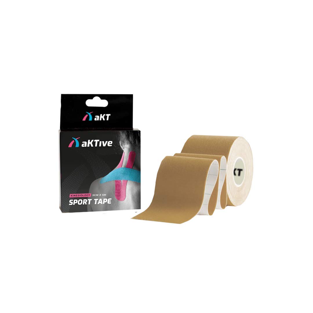 Bandagem AKTive Sport Tape Kinesiology - 5cm X 5m - Bege