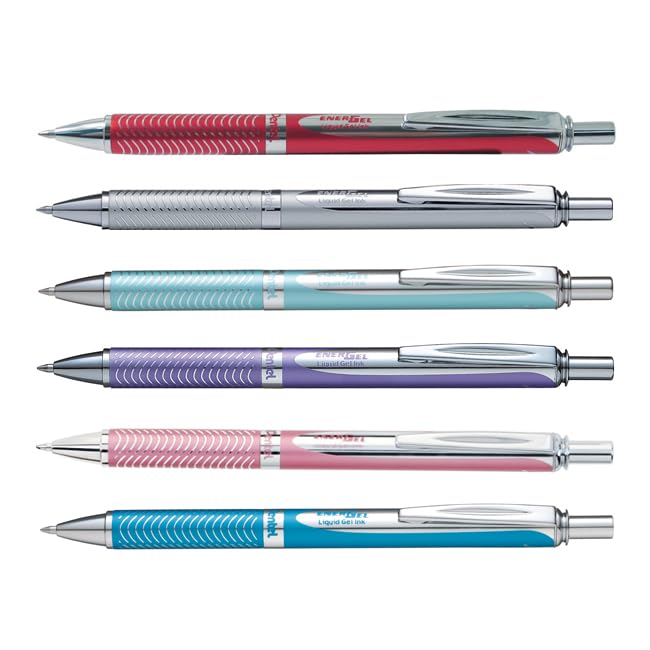 Bolígrafo Pentel Sky Blue EnerGel con estuche miniatura 6