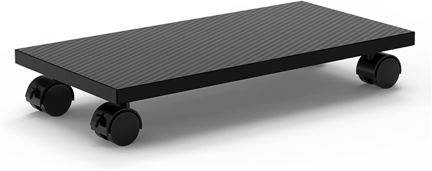 ENGENDER PC Stand Computer Tower Cart, CPU Rolling Stand, Mobile PC Holder, Computer Host Stand with Wheels Under Home Office Desk Computer Tower Stand(A)