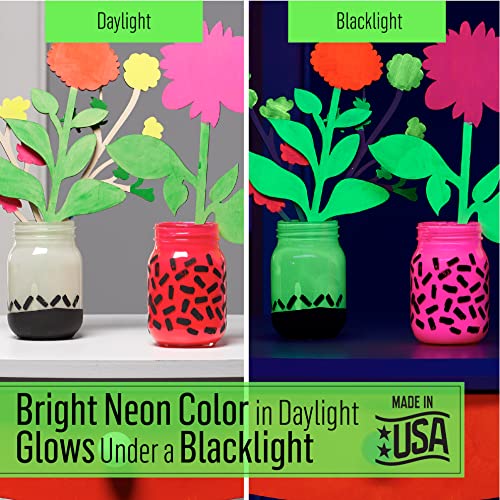 FolkArt Neon Glow Acrylic Paint Set, 2 oz, 8 Fl Oz by FolkArt - Used condition - US$16.96