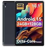 2026 Latest Tablet,10.1" Android 15 Tablet with Octa-core Processor 24GB RAM 128GB ROM HD IPS Touchscreen, Wi-Fi 6, BT 5.0, Dual Camera, Android Tablets