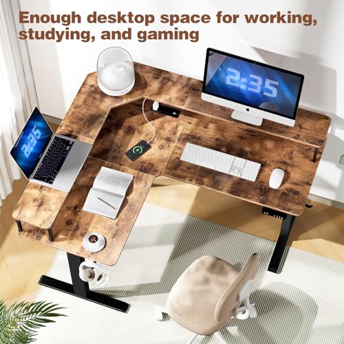 Mr-IRONSTONE-L-Shaped-Electric-Standing-Desk-Height-Adjustable-Sit-Stand-Desk-with-LED-Light-and-Power-Outlet-55-Computer-Desk-with-Monitor-Riser