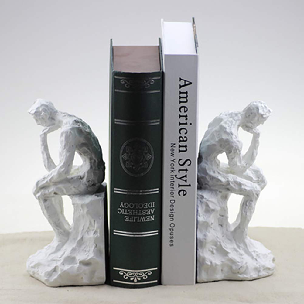 Statue Penseur Lecteur - Ornement Résine Salon Étude, Décoration Bibliothèque Art Abstrait Esthétique