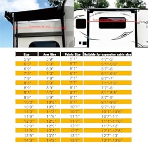 RV Slide Out Awning,Camper Slide Out Awning,RV Slideout Topper,Modular Camper Slide Out Awning Kit,Slide Toppers for RVs,5th Wheels,Travel Trailers and Motorhomes,White,7'3''(6'7''Fabric) RV Slide Out AwningCamper Slide Out AwningRV Slideout TopperModular Camper Slide Out Awning KitSlide Toppers for RVs5th WheelsTravel Trailers and MotorhomesWhite7367Fabric