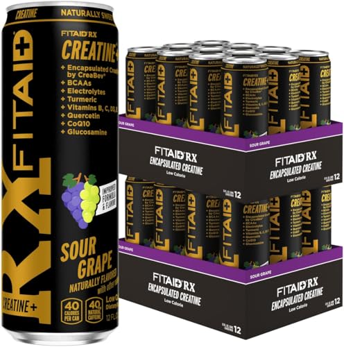 Image of LIFEAID FITAID RX Recovery Blend Plus Creatine, BCAAs, Glucosamine, Turmeric, B-Complex, Electrolytes, 100% Clean, Paleo, Vegan and Gluten-Free, 12 Fl Oz. cans (Pack of 24)