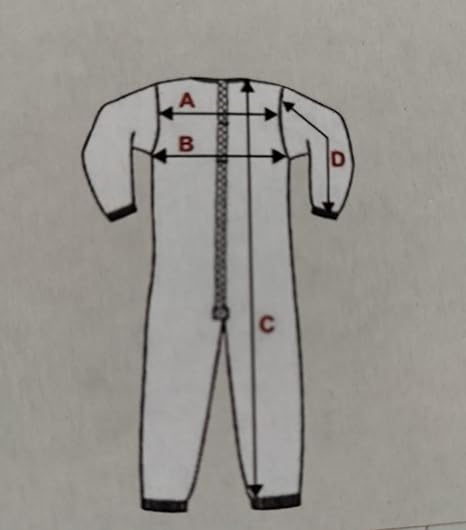 Pigiama Intero Per Degenti In Cotone 100% - Chiusura Posteriore Con Zip