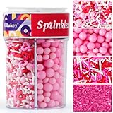 Essbare Süßigkeiten Kuchen Dekoration 185g Rosa Perlen Zucker streusel Caketopper Geburtstag Hochzeiten valentine Weihnachtsfeier Abendessen Papier Tasse Kuchen