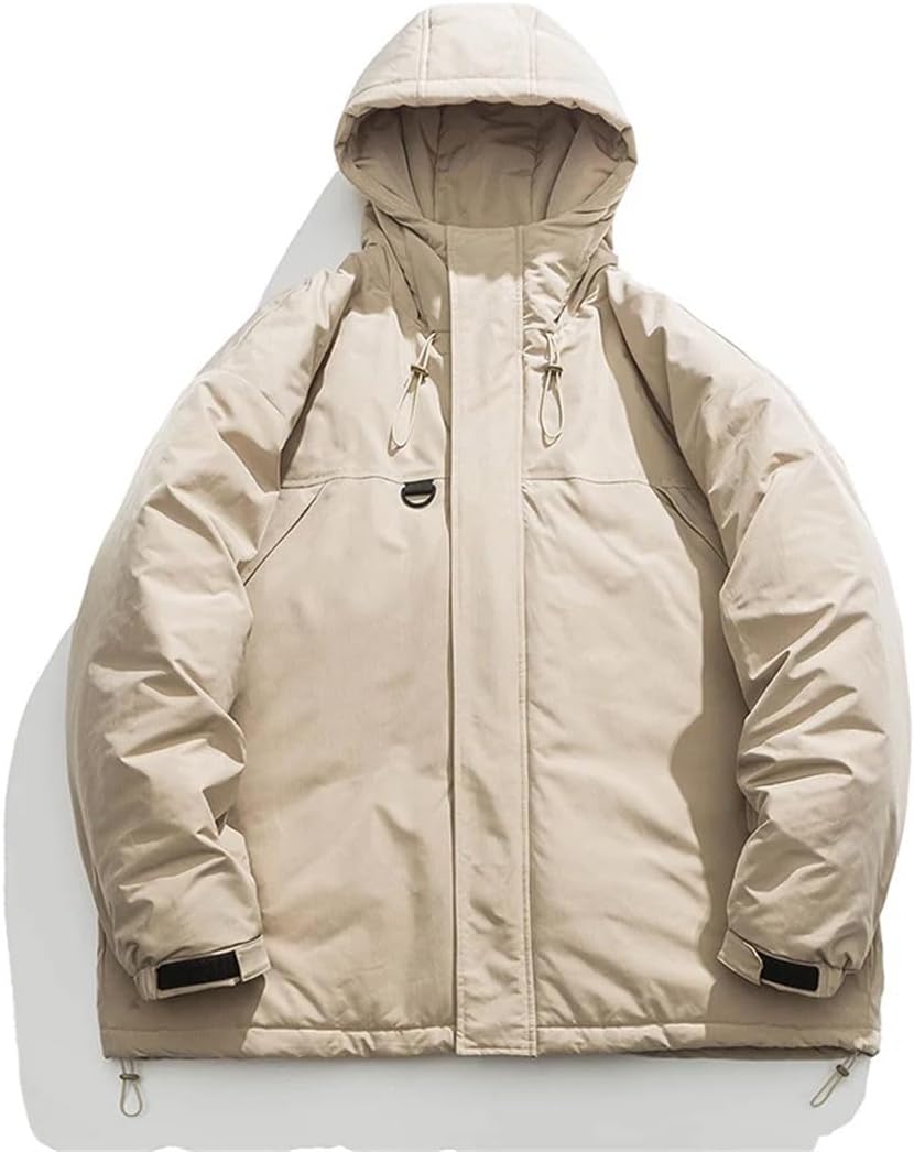 Men's Oversize Thick Jacket Coat Warm Cotton Liner Camping Jackets Windbreaker