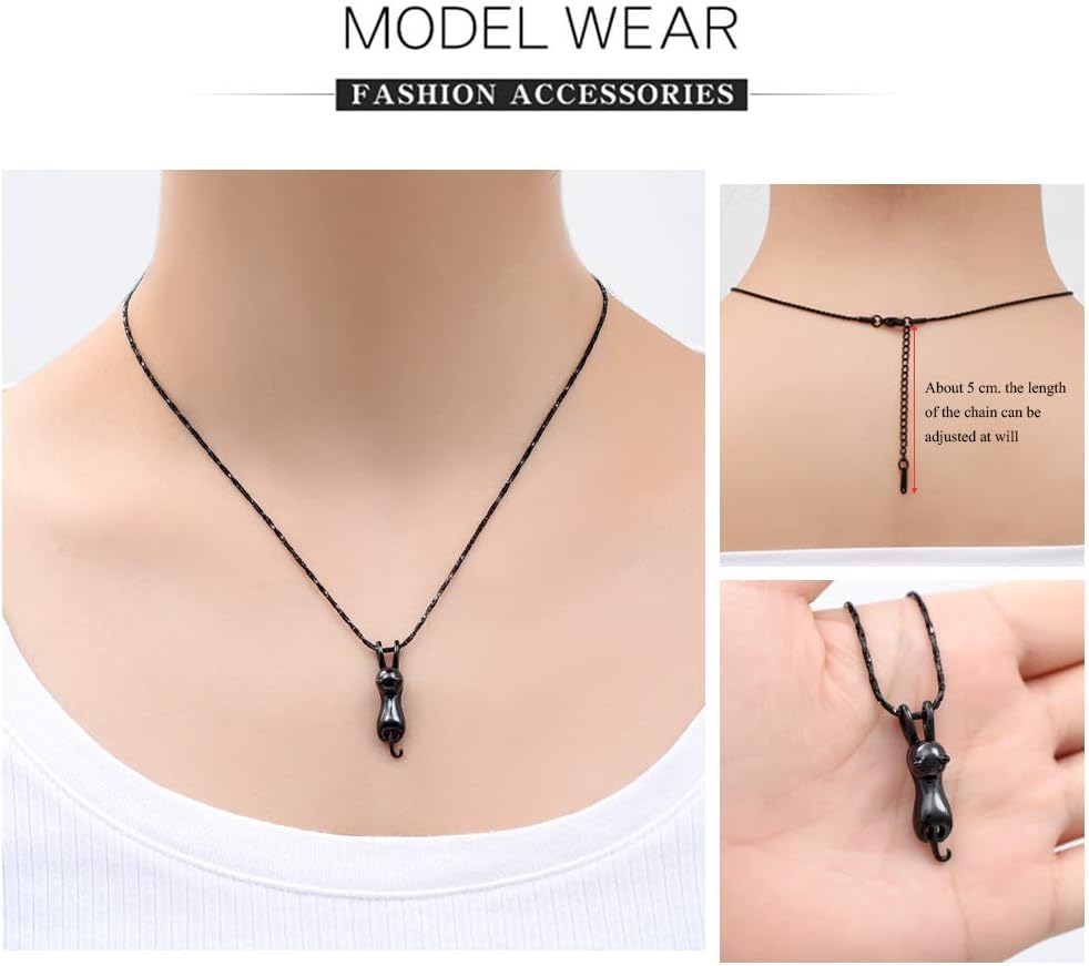 Imrsanl Pet Cremation Jewelry for Ashes Memorial Ash Jewelry Keepsake Cat Urn Pendants for Animal Ashes Necklace - Image 2