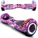 Wind Way Hover Board 6,5 Pouces - Bluetooth - Puissance 700W - Overboard LED - Skateboard Auto Equilibrage - Balance Board Tout Terrain Adulte - Enfant Cadeau Pas Cher - Violet Galaxie