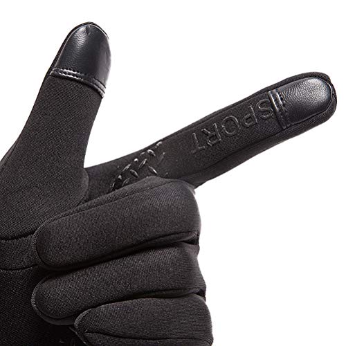 IMIKEYA Luvas de Ciclismo Reflexivas Simples Grossas Quentes Antiderrapantes Luvas de Pesca com Tela