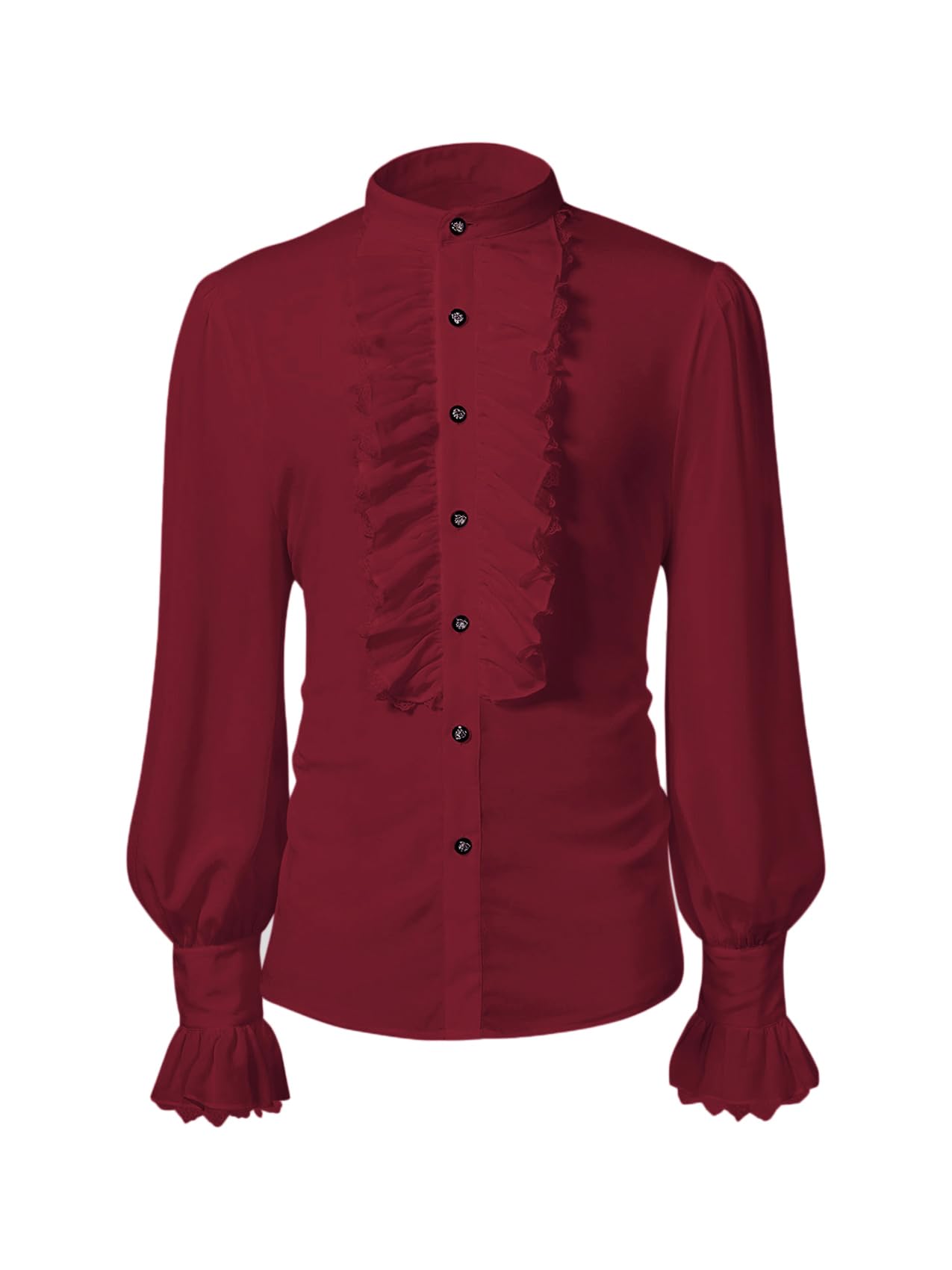 Snapklik.com : Men Pirate Shirt Victorian Ruffle Medieval Renaissance ...