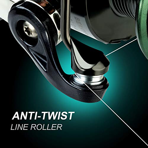 Berrypro Metal Spinning Reel Freshwater And Saltwater Spinning Fishing Reel With 7 + 1 Super Smooth Shielded Stainless Steel Ball Bearing, Carbon Fiber Washers (5000) #TOP5