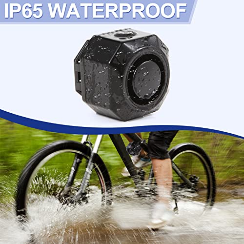 Bike Horn Electric Vehicle Alarm Wireless Vibration Alarm System with Motion Sensor Waterproof Rechargeable Antitheft Alarm for Ebikes Bike Scooter Car (one Pack)
