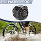 Zwei Pakete Fahrrad Horn Elektrofahrzeug Alarm Wireless Vibration Alarm System mit Bewegungssensor Wasserdichter wiederaufladbarer Diebstahl Alarm für Ebikes Fahrrad Roller