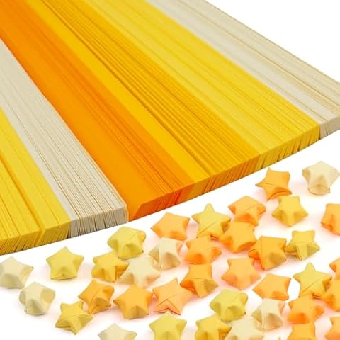 1080 Sheets Yellow Origami Paper by Bupete Cover