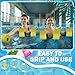 Soulchen Pool Exercise Equipment Water Dumbbells Pool Resistance Aerobic Weights EVA Foam Dumbbell with Handle Strip for Aqua Therapy Water Aerobics Weight Loss Fitness(Olive Green,Mixed)