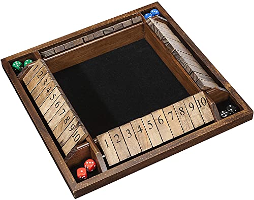 We Games Shut The Box Wooden 1-4 Player Board Game Travel Size, The Original Table Top Dice Game For Kids And Families, Learn Math, For Classrooms, Pubs Or At Home, 14 Inches, Includes 8 Dice #TOP20