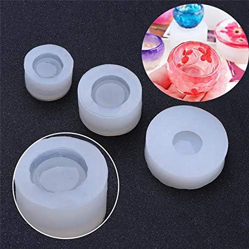 Miniatura 9 de 3 piezas de silicona decorativa artística, resina incluye platos pequeños y grandes cuencos para fundición de resina DIY