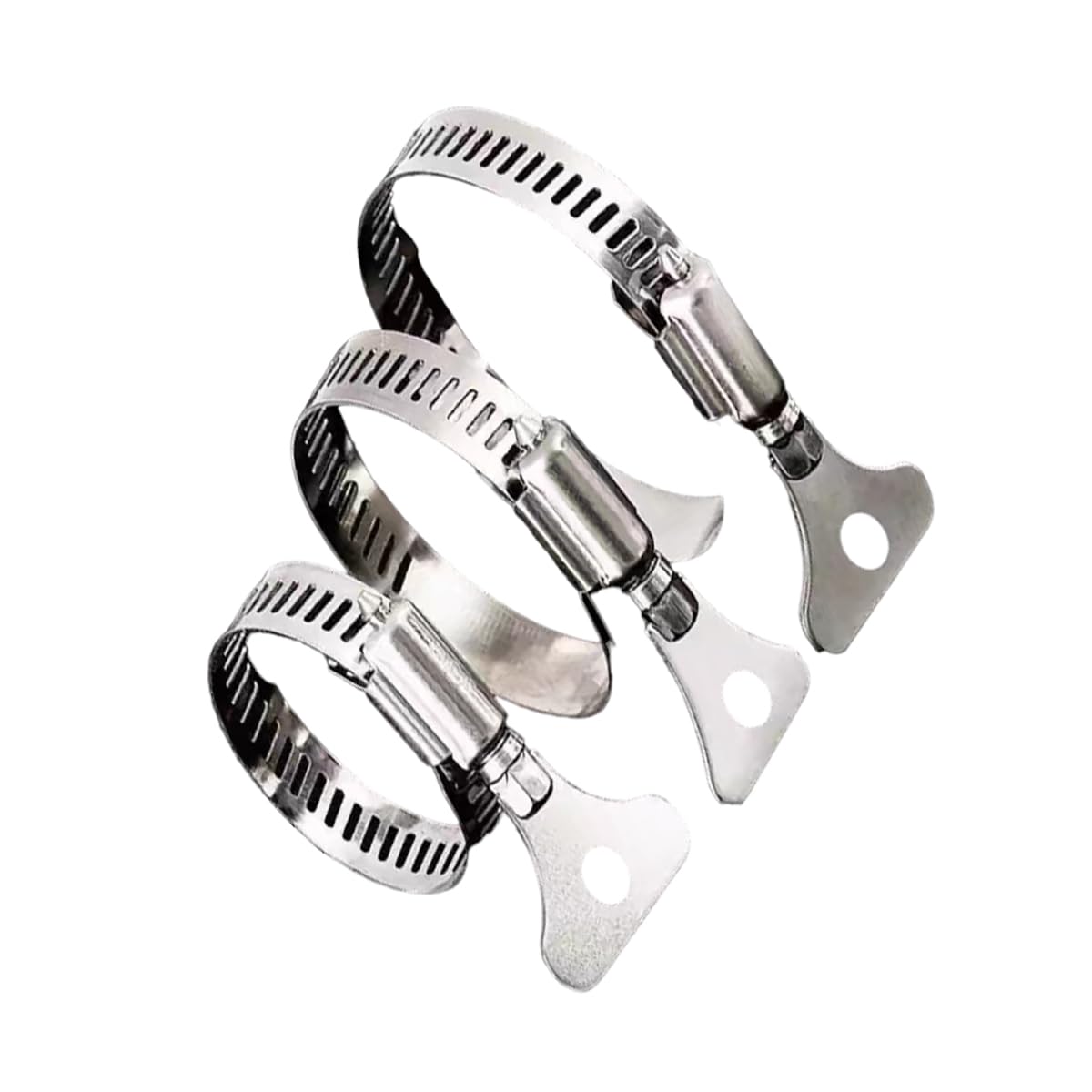 NOQUKA 15-Pack Mixed Pac Key-Type 304 Stainless Steel Worm Gear Hose Clamps, Fuel Pipe Clamps for Automobiles, Pipelines and Mechanical Application， 5