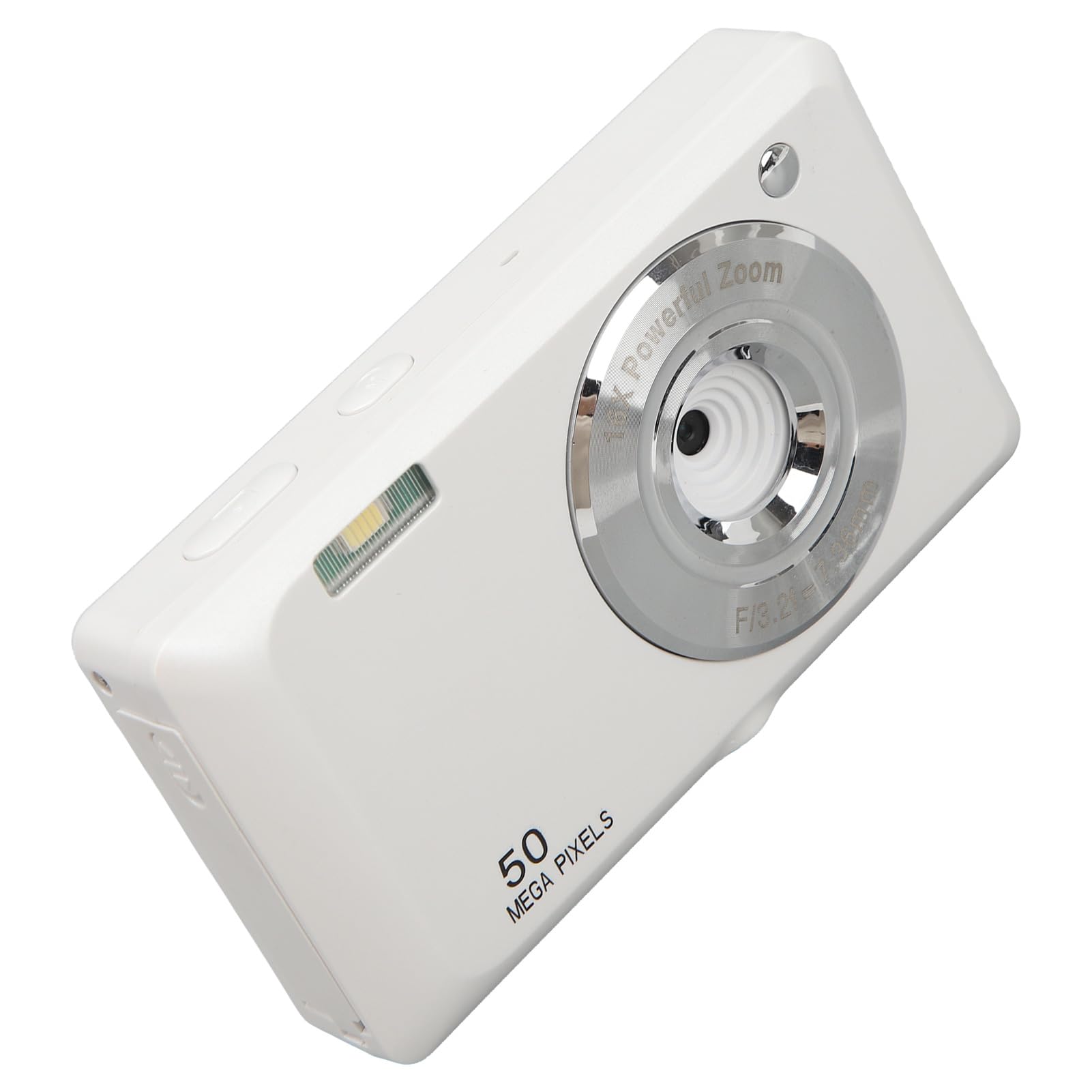 Fotocamera Digitale 4K, Timer di Scatto per Adolescenti, Piccola Fotocamera, Schermo TFT da 2,7 Pollici, Zoom 16X con Cordino per la Fotografia (SILVER)