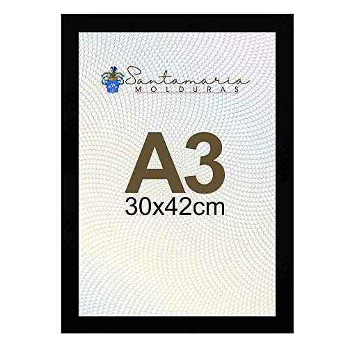 Kit 2 Porta Retrato Molduras A3 30x42 Preto