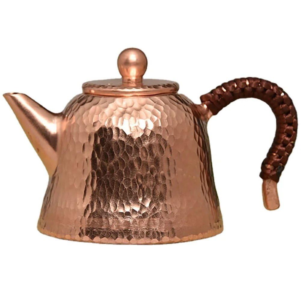 Théière en cuivre martelé bouilloire vintage pour maison et restaurant