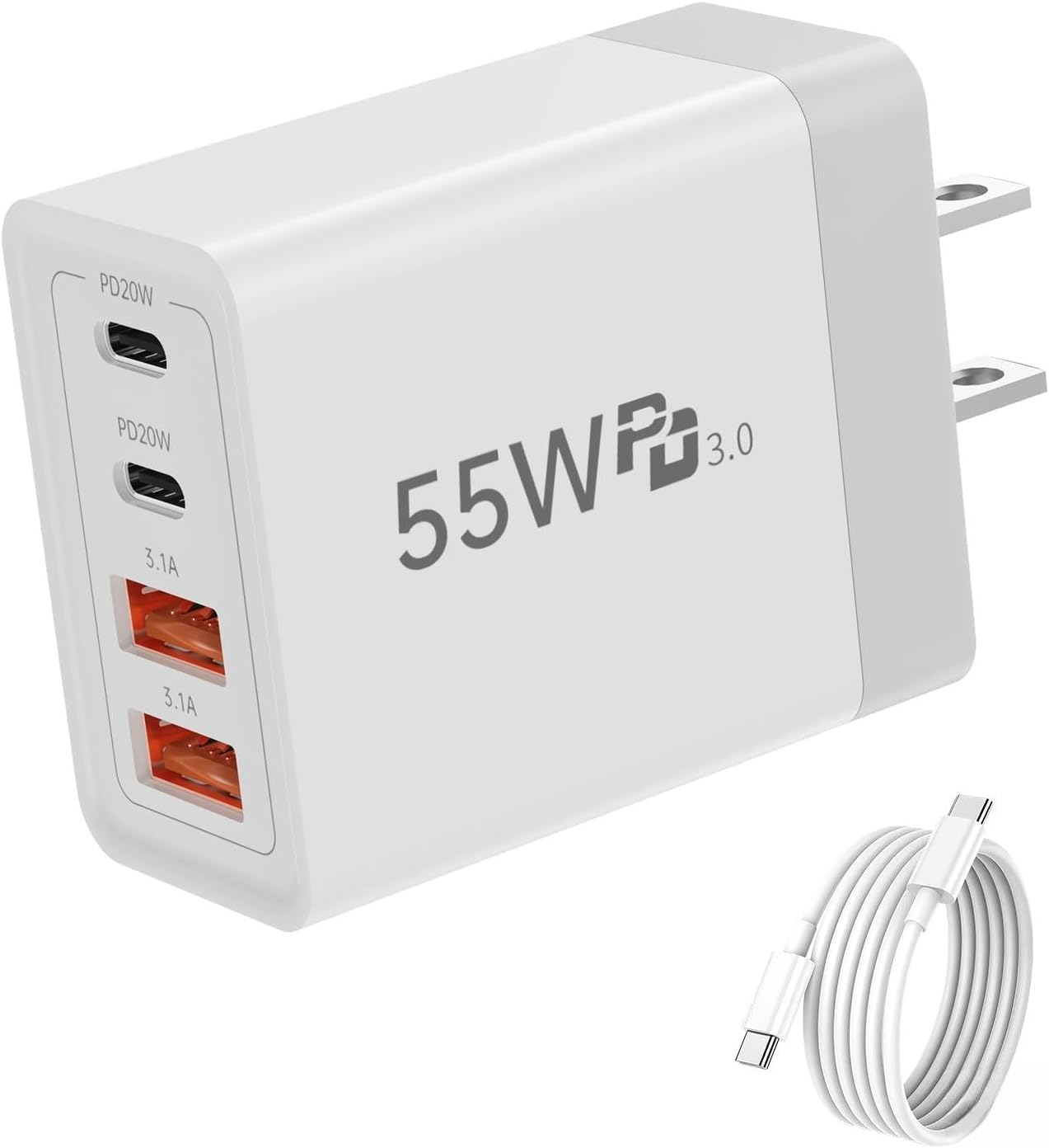 520W USB C Charger Block | 8 Ports GaN Fast Charging Station Hub|PD 100w Type C & USB A Laptop Cell Phone Charger Adapter | for MacBook Air/Pro, iPhone, iPad, Game Consoles | Travel Home Office Use