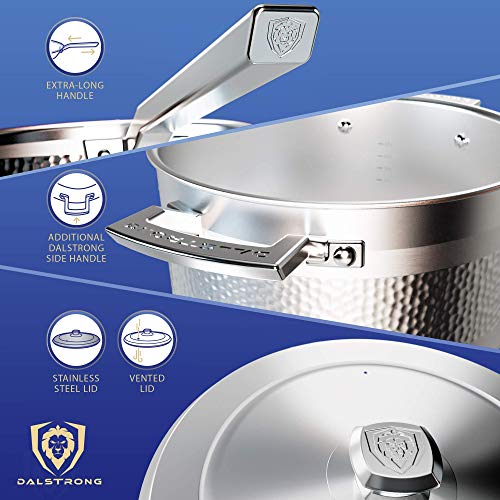 DALSTRONG 12pc Cookware Set - The Avalon Series - 5-Ply Copper Core - Hammered Finish Cookware - w/Lids 3 Gallery Image