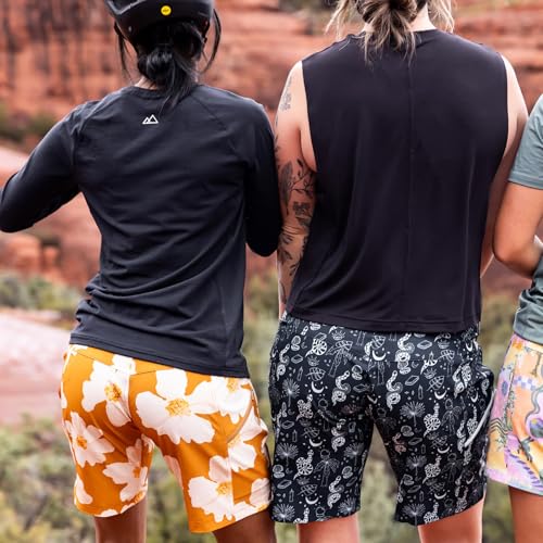 Wild Rye Short feminino Riley, short de bicicleta leve BTT, FPS 50, costura interna de 25,4 cm e bol