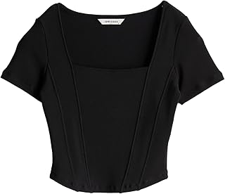 بلوزة قصيرة برقبة مربعة للنساء من ال سي وايكيكي