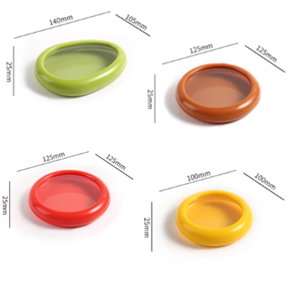 Pack De 4 Contenedores De Silicona Para Frutas/verduras - Modelos Aguacate, Limón, Cebolla Y Tomate