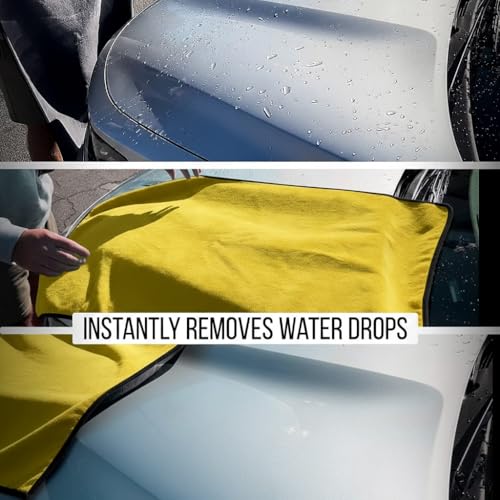 Image of Cotton Bolls Microfiber Cloth for Car Cleaning (4 Pcs) - Ultra Soft, Thick Plush, Double Sided Microfiber Towel for Car Cleaning, Washing, Detailing, 400 GSM, 40 x 40 cm, Multicolour