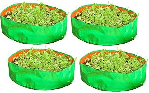 COIR GARDEN Terrace Gardening Hdpe Grow Bags for Vegetable Plants, Spinach (Keerai, Palak Plant Grow Bags) (18"X9" Inches) - [46Cms(L) X 22Cms(H)] - 18X9 Inches, Pack of 4