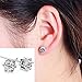 BG&WLing 925 Silver Post Cubic Zirconia Stud Earrings for Women Hypoallergenic Classic Solitaire CZ Crystal Earring Studs Fashion Jewelry(White)