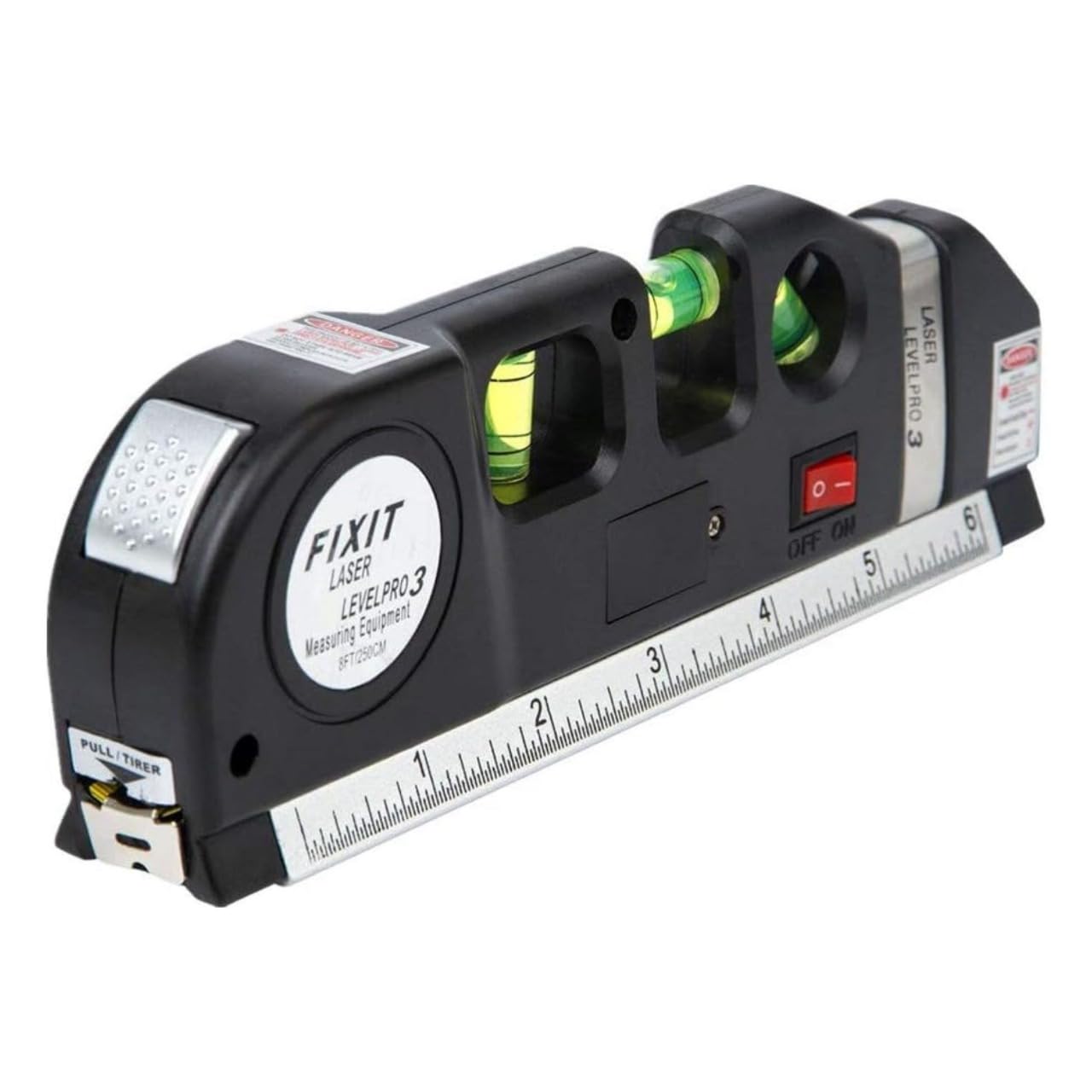 Fortix Enterprise Laser level, Multipurpose Laser tape measure Line 8ft+ Tape Measure Ruler Adjusted Standard and Metric Rulers Update Batteries MICMI A80 (Laser level)