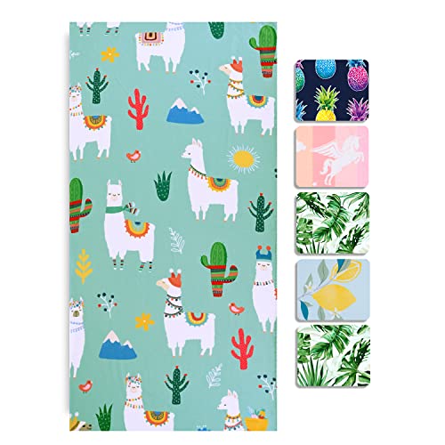 Llama Alpaca Cactus Beach Towels, Microfiber Bath Swim Pool Beach Towel Blanket, Quick Dry And Sand Free Oversized Towel 30”X60”, Super Soft Cute Lightweight Towels Thanksgiving Gifts For Women Kids #TOP1