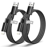 Câble iPhone 1M Lot de 2 [Certifié Apple MFi],Cable Chargeur i Phone Cable Lightning USB...