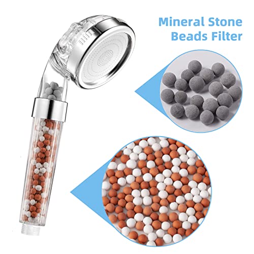 XYCING Filtration Stone Beads Filter for Filtered Shower Head, Mineral Stone Bead Balls for Purifying Water (Red Gray) - Thumbnail 7