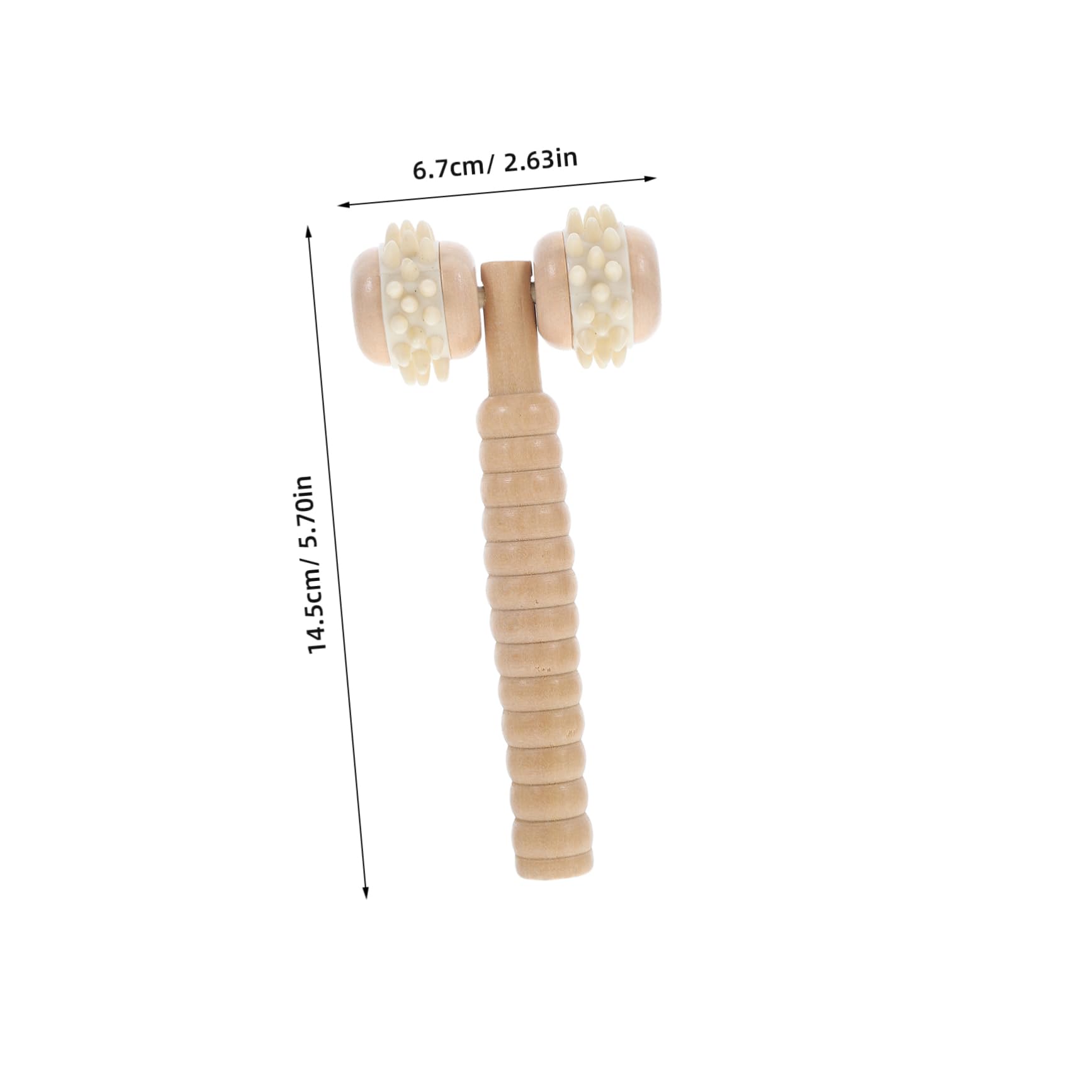 BCOATH Deep Tissue Massage Stick Wooden Handheld Massager Tool for Face Neck Back