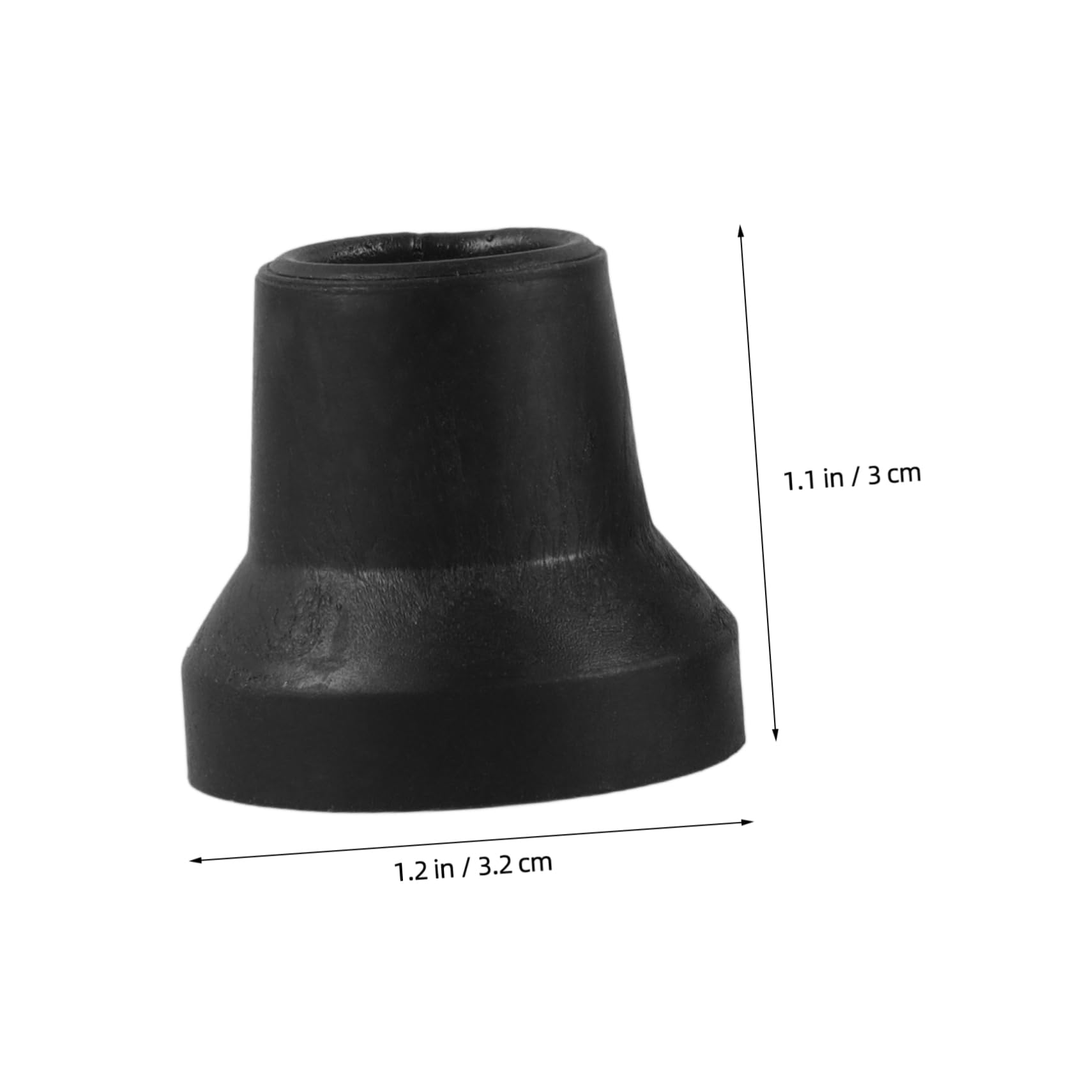 NULYLU Heavy Duty Quad Cane Tips 16mm Universal Fit Anti-Slip Rubber Walker Tips for Walking Sticks