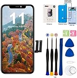 EFAITH Display LCD für iPhone 11 Ersatz Bildschirm 6.1 Zoll Full HD 3D Touch Screen Digitizer Rahmen mit Kleber, Displayschutzfolie, Reparaturwerkzeuge,kompatibel mit Modell A2111, A2223, A2221
