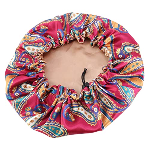 WOFASHPURET gorro de dormir sombreros seda forrado frascos gorra de quimioterapia gorro de hospital gorra de doble capa redondo Gorro práctico gorro para la caída del cabello